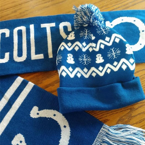 Indianapolis Colts Scarf and Toboggan - Picture 1 of 10